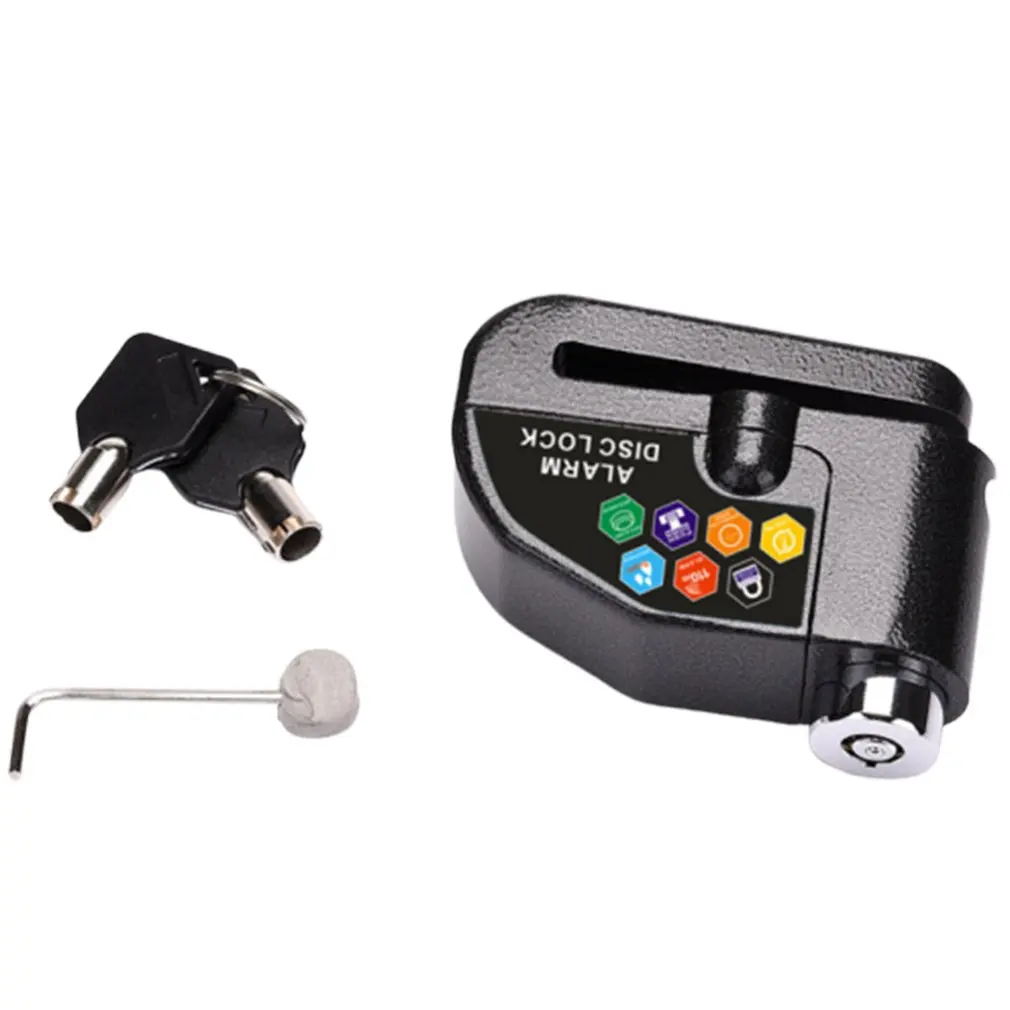 

Bicycle Lock Safety Bicycle Alarm Lock Anti-Theft Electric Car Motorcycle Disc Brake Alarm Lock Black Professional