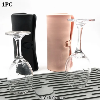 

Dish Drainer Holder Tray Storage Multifunction Cutlery Worktop Shelf Foldable Sink Silicon Cups Kitchen Portable Drying Rack