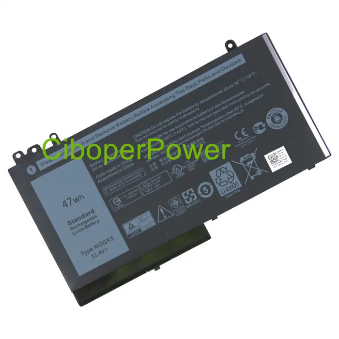 Оригинальная качественная батарея для ноутбука 11,4 V 47wh 4090mah для E5470 E5270 NGGX5
