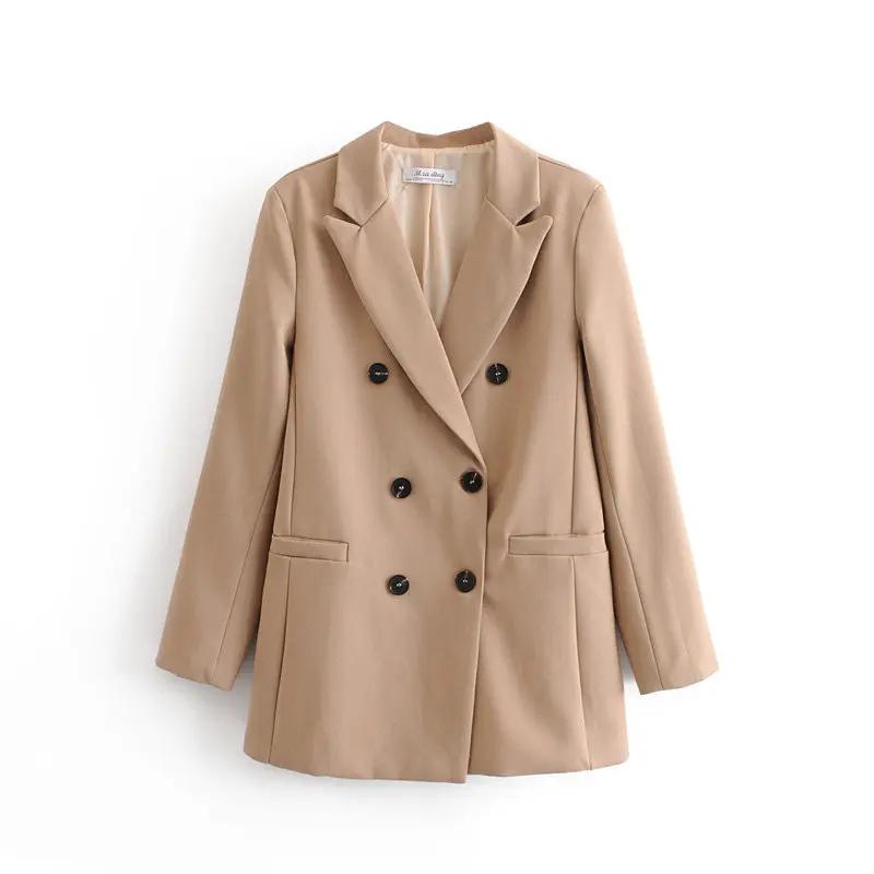 

Western Style WOMEN'S Dress 2019 New Style Fashion Elegant Double Breasted Suit Jacket A8ps27373