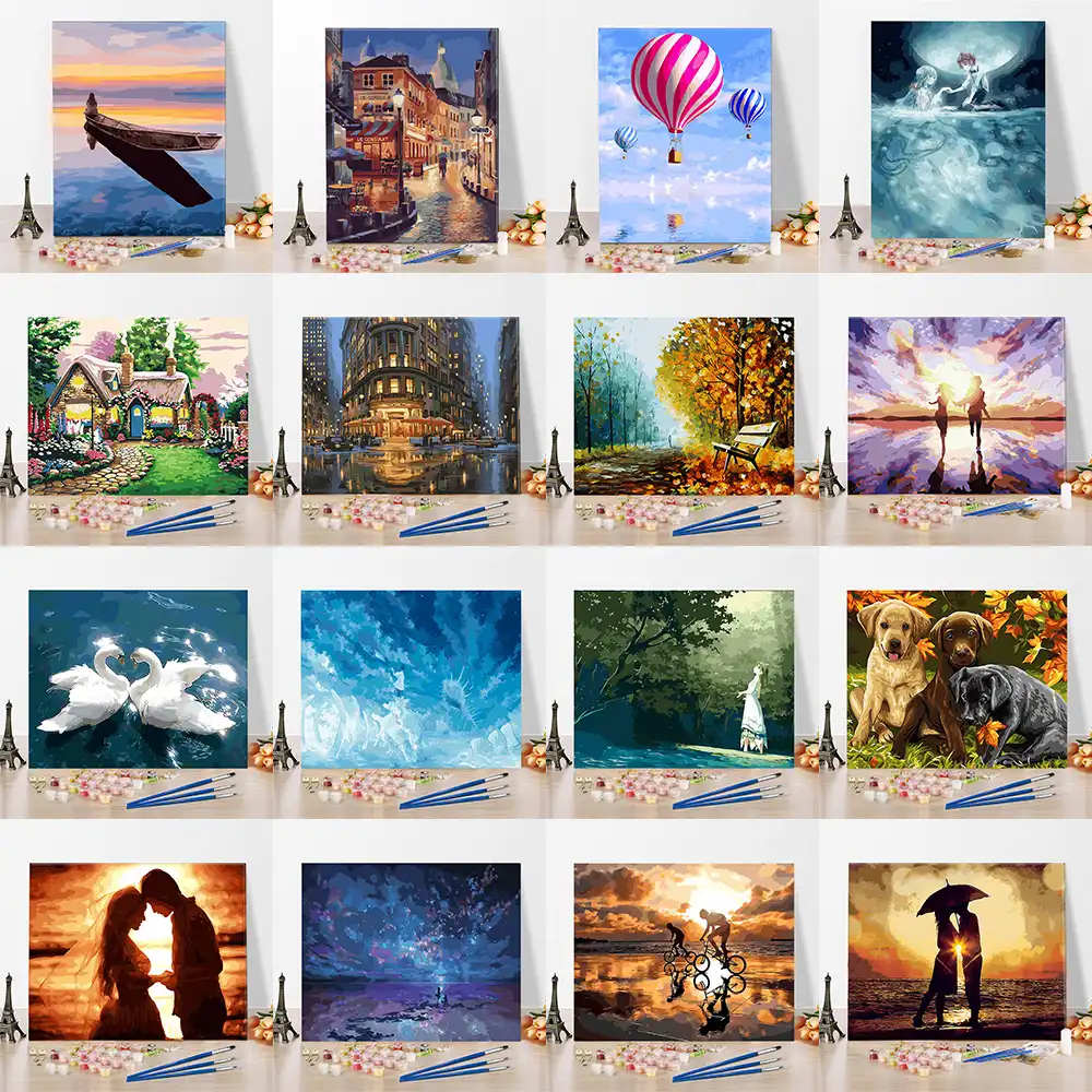 Good Things Happen Painting By Numbers Kits Hand Painted Home Decor Draw Canvas Diy Oil Coloring Paint Pictures By Numbers Paint By Number Aliexpress