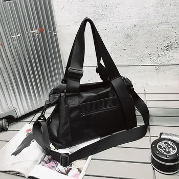 

Short Trip Travel Bag Women's Light-Simple Large Capacity Luggage Sling Bag in a Jacket Loy Sports Training Men's Gym Bag