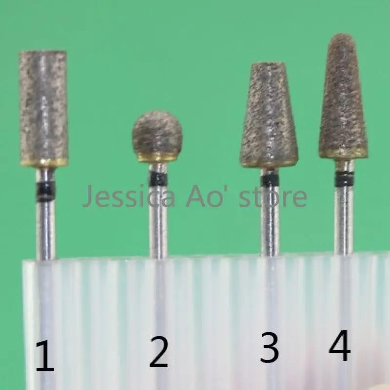 4pcs 70 Grit Durable Stone Abrasives Diamond Grinding Head Grinding Rod Jade Porcelain Rotary