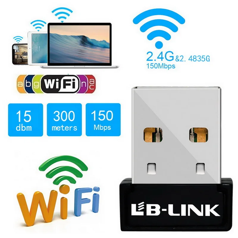 150 Мбит/с WiFi адаптер USB Wifi ключ беспроводной сетевой для ноутбука Настольный