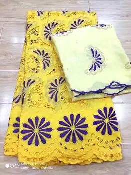 

african fabric lace material yellow swiss voile lace in switzerland tissu nigerian 2020 dubai fabric high quality 7yard