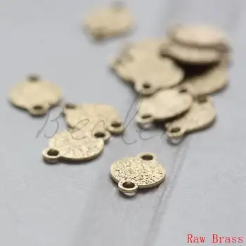 

Brass Base Textured Links - Round - Flat Coin 7.8x5.5mm (3705C-V-233)