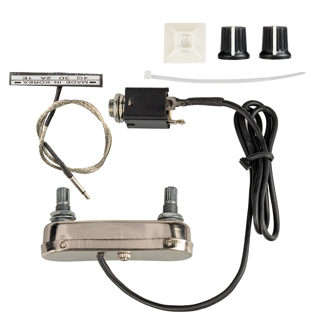 

Violin Pickup Set Under The Saddle Pickup Preamp Tone & Volume Knob Endpin Jack Set For DIY Violin Use