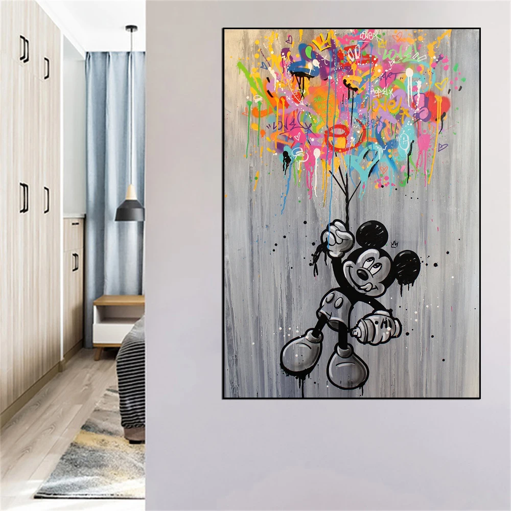 Mickey Mouse X Louis Vuitton Graffiti Canvas Wall Art – Aesthesy