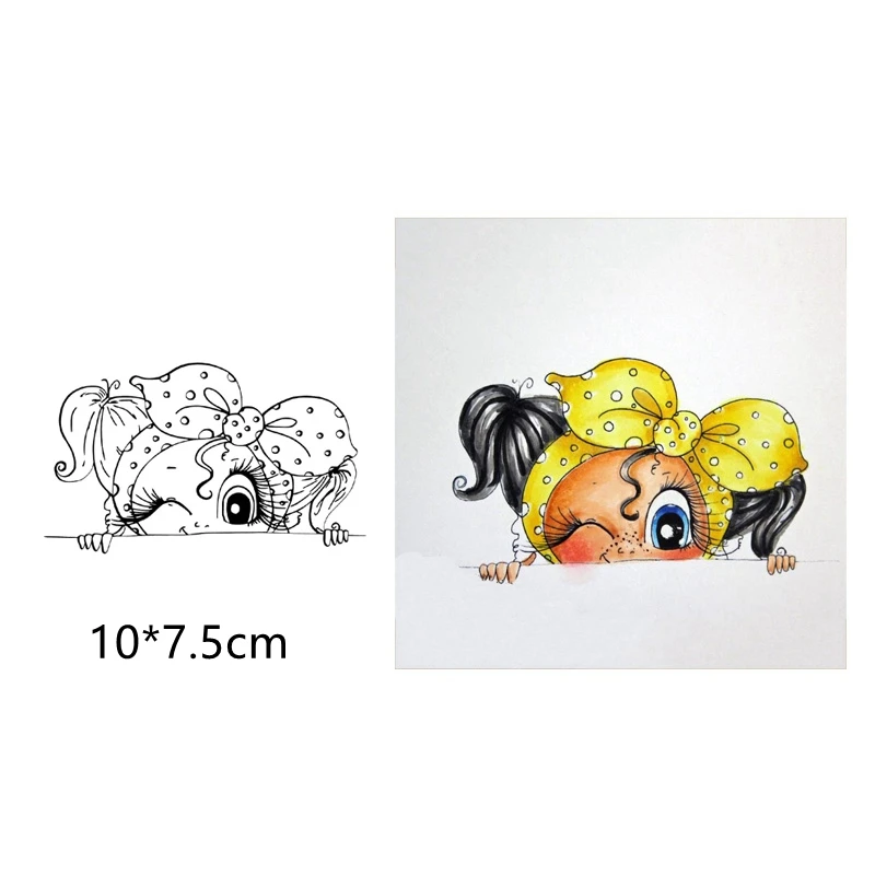 

Girl Clear Stamps Transparent Silicone Seals for DIY Scrapbooking Photo Album Card Making Crafts PaperCard New Stamps Decorative