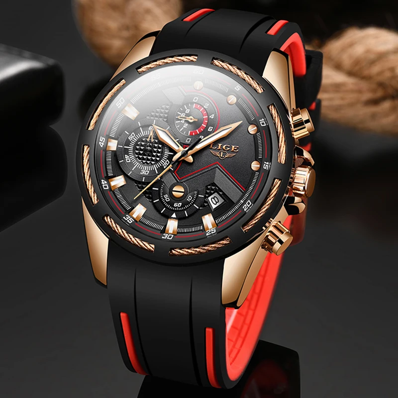 $23.99 Lige Mens Watches Top Luxury Brand Luxury Unique Sport Watch Men Quartz Date Clock Waterproof Dress