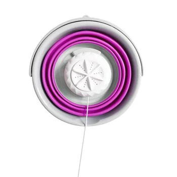 

Fold-Tub Mini Washing Machine Ultrasonic Cleaning Portable Washer Usb Dormitory Mini Laundry Machine with Folding Barrel