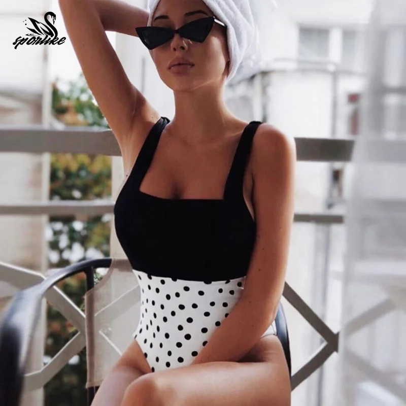 Newest One Piece Swimsuit Women Push Up Bathing Suits Vintage Retro Summer Beach Wear Swim Suit Backless Swimwear
