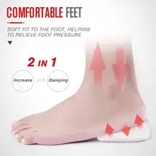 Силиконовая стелька, увеличивающая рост, прозрачная, невидимая, амортизирующая, толстая, мягкая и удобная, Полустелька