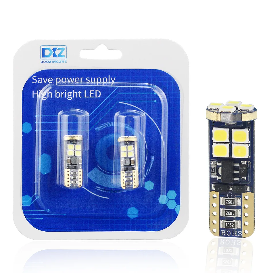 

DXZ 2Pcs T10 LED W5W 194 168 Car Interior Lights Canbus T10 W5W 3030 12 SMD Clearance Auto Wedge Dome Reading Lamp  12V