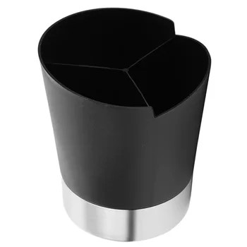 

Black 1L Bar Desktop Storage Box Drinking Straw Holder Stirrers Spoon Tableware Organizer for Milk Tea Shop