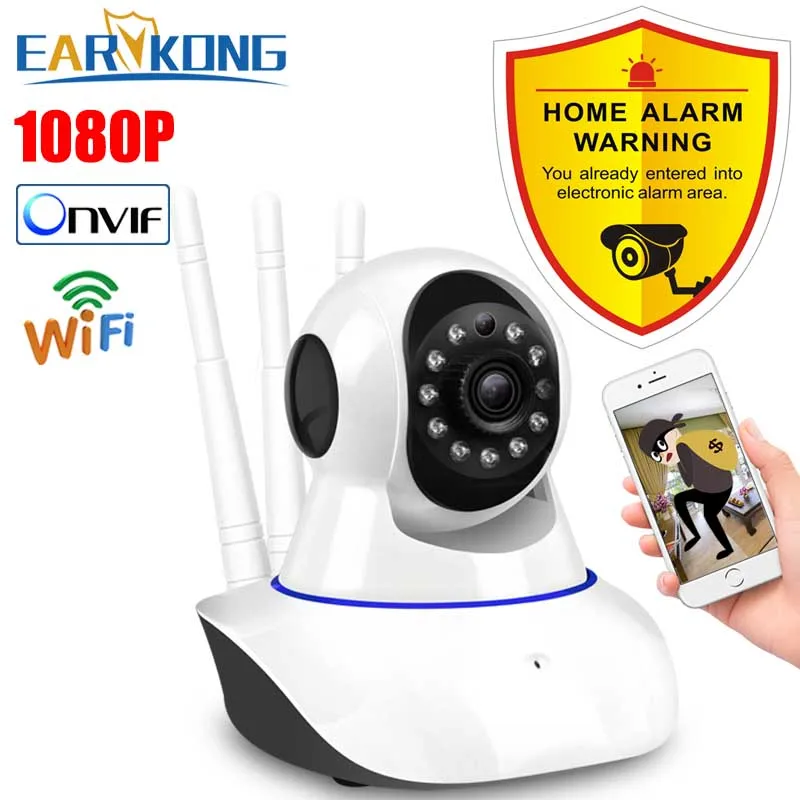1080P HD IP камера Wifi Беспроводная охранная сигнализация с качающейся головкой