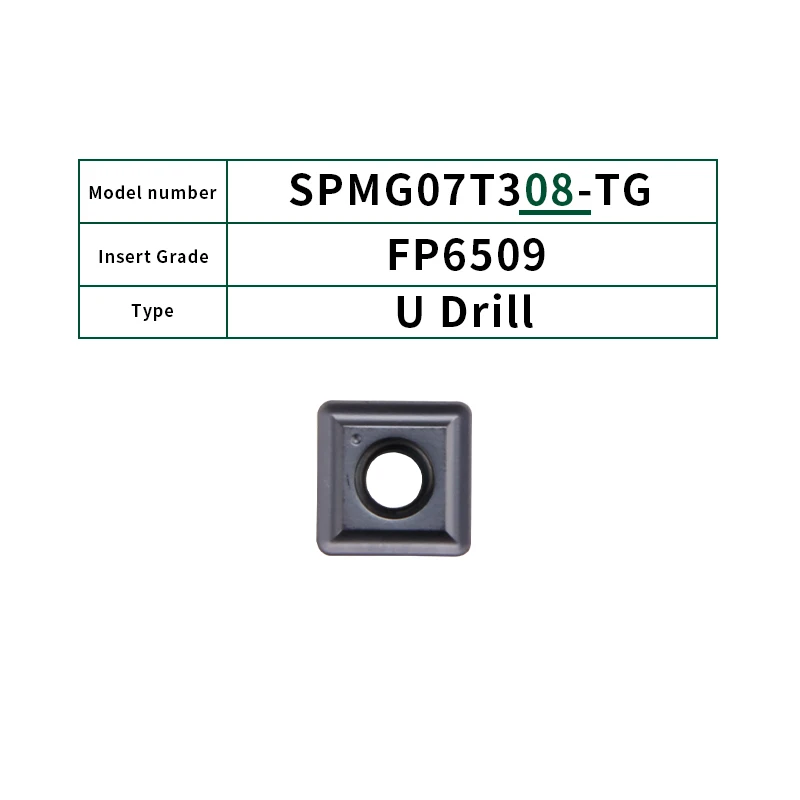 FivePears 10 шт. карбидные вставки SP типа SPMG050204 060204 07T308 090408 110408 U лопасти дрели токарный станок с ЧПУ токарный инструмент