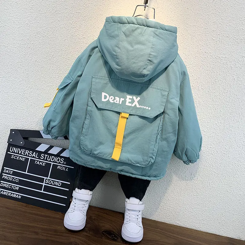 

Children's Baby Windbreaker Jacket for Boy Spring Waterproof Coat Trench Autumn Kid Boys Coat Girls Cotton Jackets