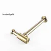 High Quality Brass Body Basin Wast Drain Wall Connection Plumbing P-traps Wash Pipe Bathroom Sink Trap Black/Brushed Gold/Chrome ► Photo 2/6