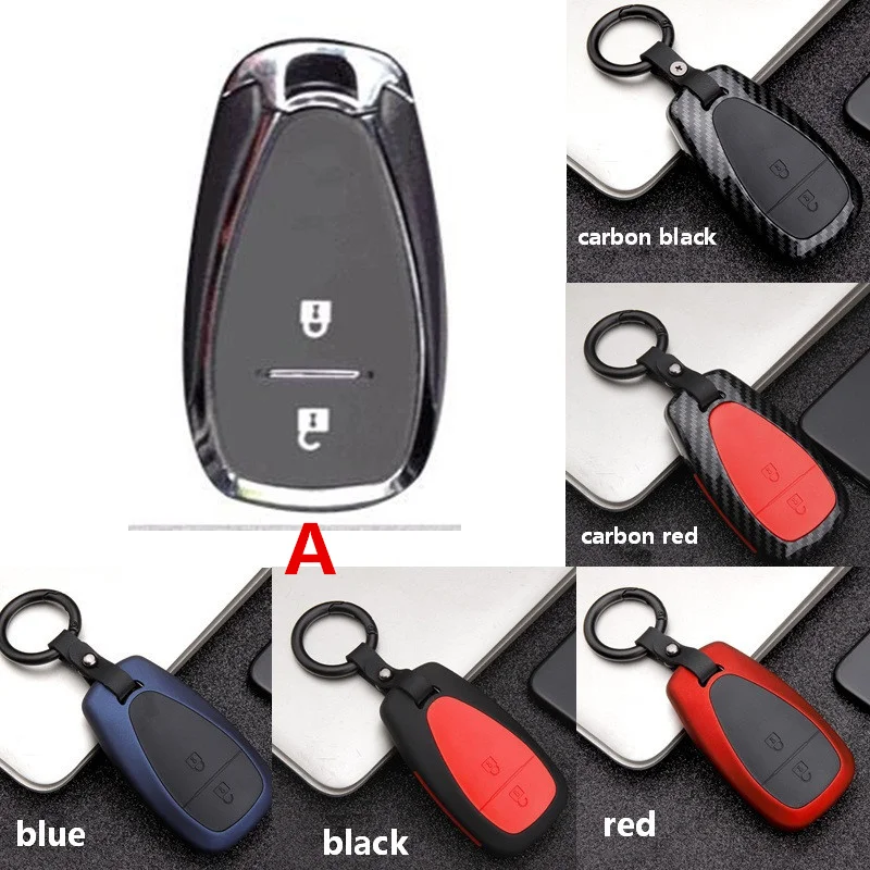 Матовый чехол из углеродного волокна для ключей автомобиля Buick Chevrolet MALIBU EQUINOX Cruze CAMARO Opel Vauxhall Mokka Encore - Название цвета: A