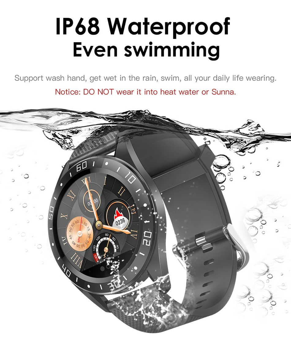 LIGE, новые спортивные часы для мужчин, фитнес-трекер, пульсометр, кровяное давление, монитор для Android, ios, шагомер, IP68, водонепроницаемые Смарт-часы