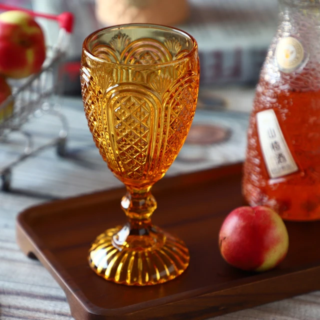 Vintage Amber Leopard Print Handmade Red Wine Glass Creative Crystal Goblet  Art Apple Cup Whiskey Glass Cup Fine Wine Glasses - AliExpress