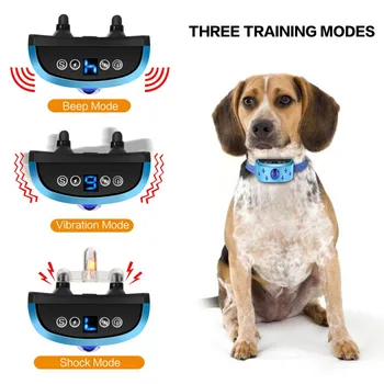 

Waterproof Digital Display Charging Electric Shock Collar/Dog Bark Collar Rechargeable Pet Puppy Shake Training Collar
