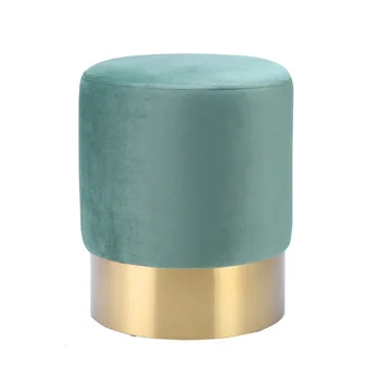 

Nordic footstool metal stool dressing stainless steel round stool fashion creative light luxury shoes stool