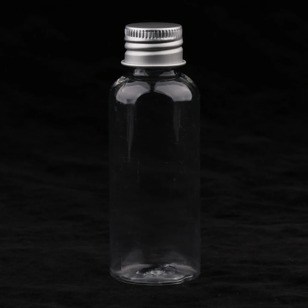 10pcs Clear Liquid Sampling Vials PET Plastic Bottle W/ Screwcap 50ml