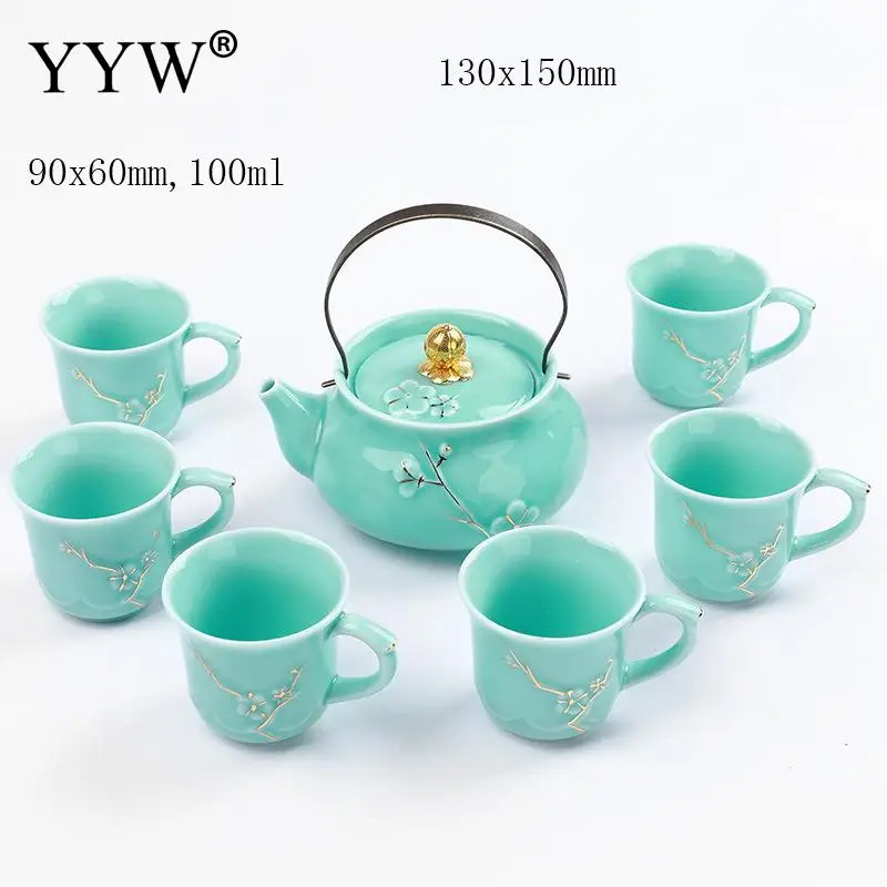 Ceramic Kung Fu Tea Set Tea Suit Portable Teapot Teacup Porcelain Teaware Sets Coffee Container Wat