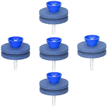 

5 Packs Lawn Mower Blade Sharpener Lawn Mower Sharpener for Any Power Drill Hand Drill (5 Pcs Blue)