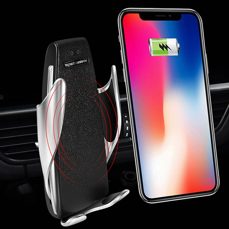 10 Вт Беспроводное Автомобильное быстрое зарядное устройство для iPhone X Xs 11 Pro Max быстрое зарядное устройство автомобильное крепление подставка держатель для samsung S10 S9 huawei Зарядка