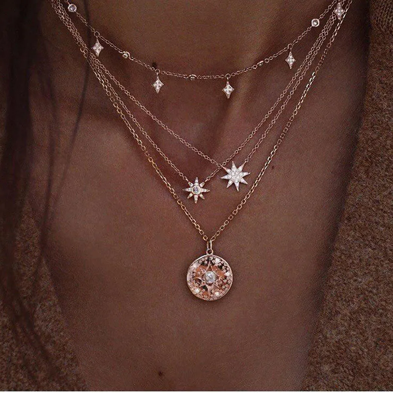CUTEECO модный серебряный кулон с волной ожерелье для женщин богемный Металл Морской Серфер многослойные ожерелья океан подвеска в виде волн ожерелье - Окраска металла: A20