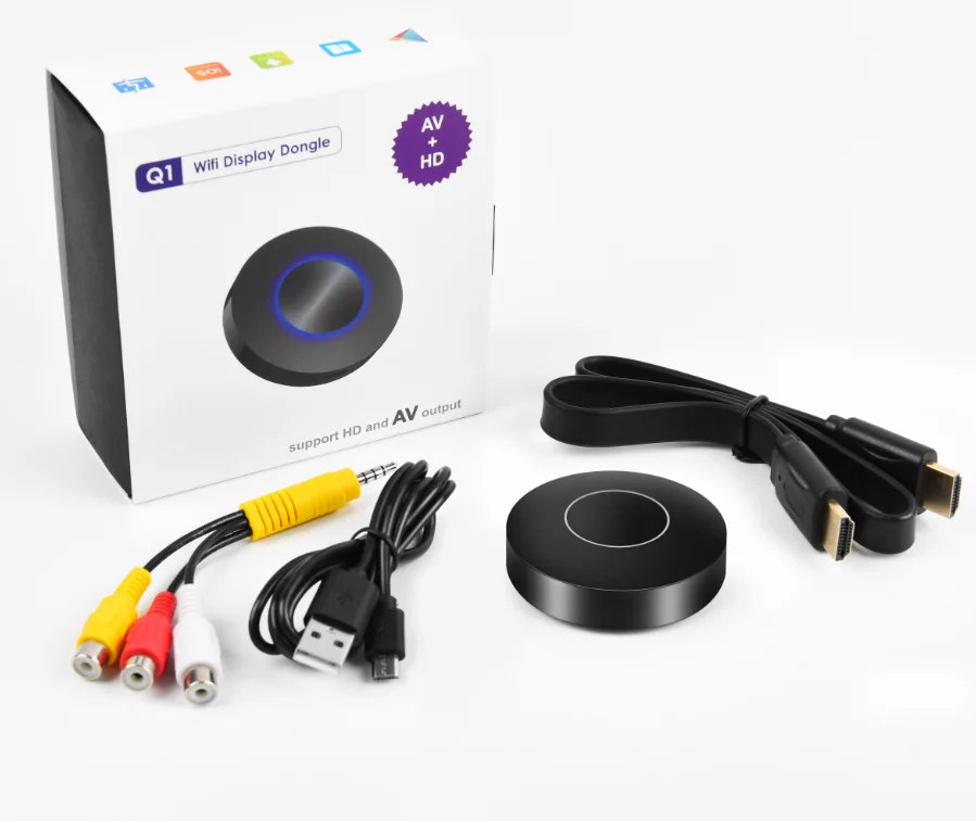 Для автомобиля Airplay Miracast Mira экран Wifi беспроводной дисплей Dongle аналоговый AV RCA HDMI