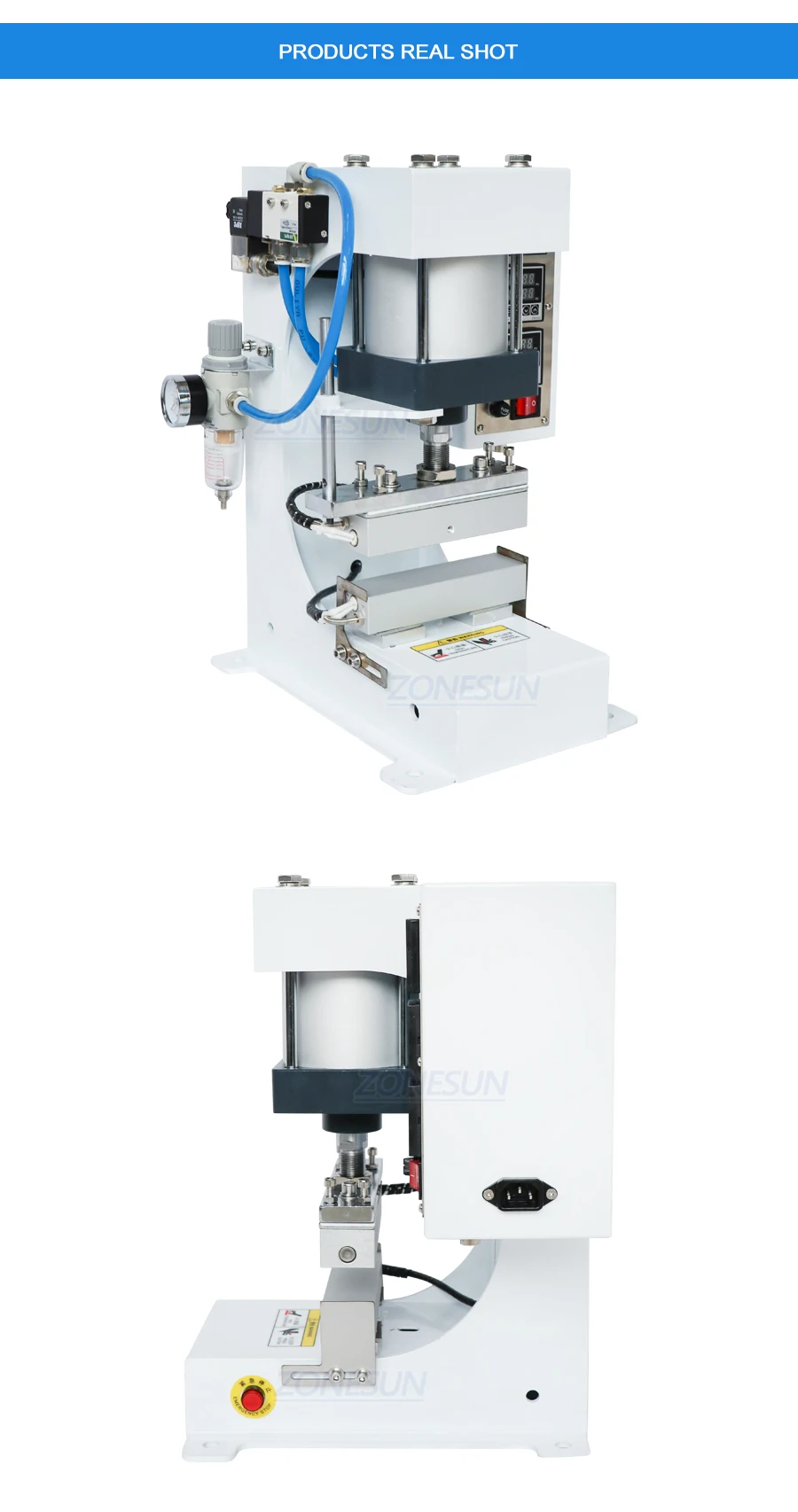 ZONESUN ZY-819G Desktop Pneumatic Heating Sealing Machine