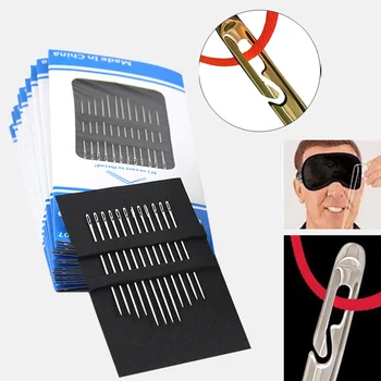 

12PCS Knitting Needles Set DIY hand Sewing Darning Blind Needle Stainless Steel crochet hooks punch agujas de magica para bordar