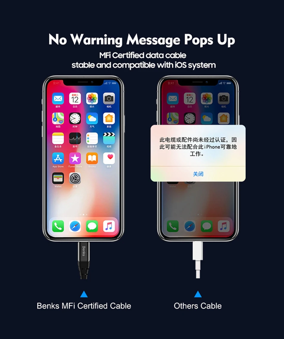 Benks M11 MFi PD Fast Charging Cable For iPhone XS 11 Pro MAX X XR 8 Plus Type USB C to Lightning Phone Cable Nylon Charger Cord (4)