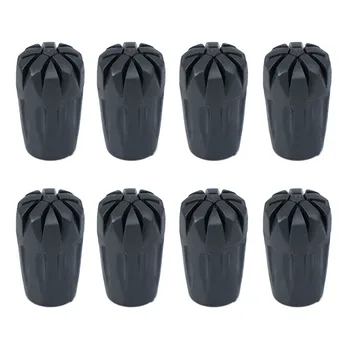 

8pcs Wear Resistant Hiking Stick Ends Rubber Tip Outdoor Camping Trekking Pole Thickened Universal Durable Replacement Parts