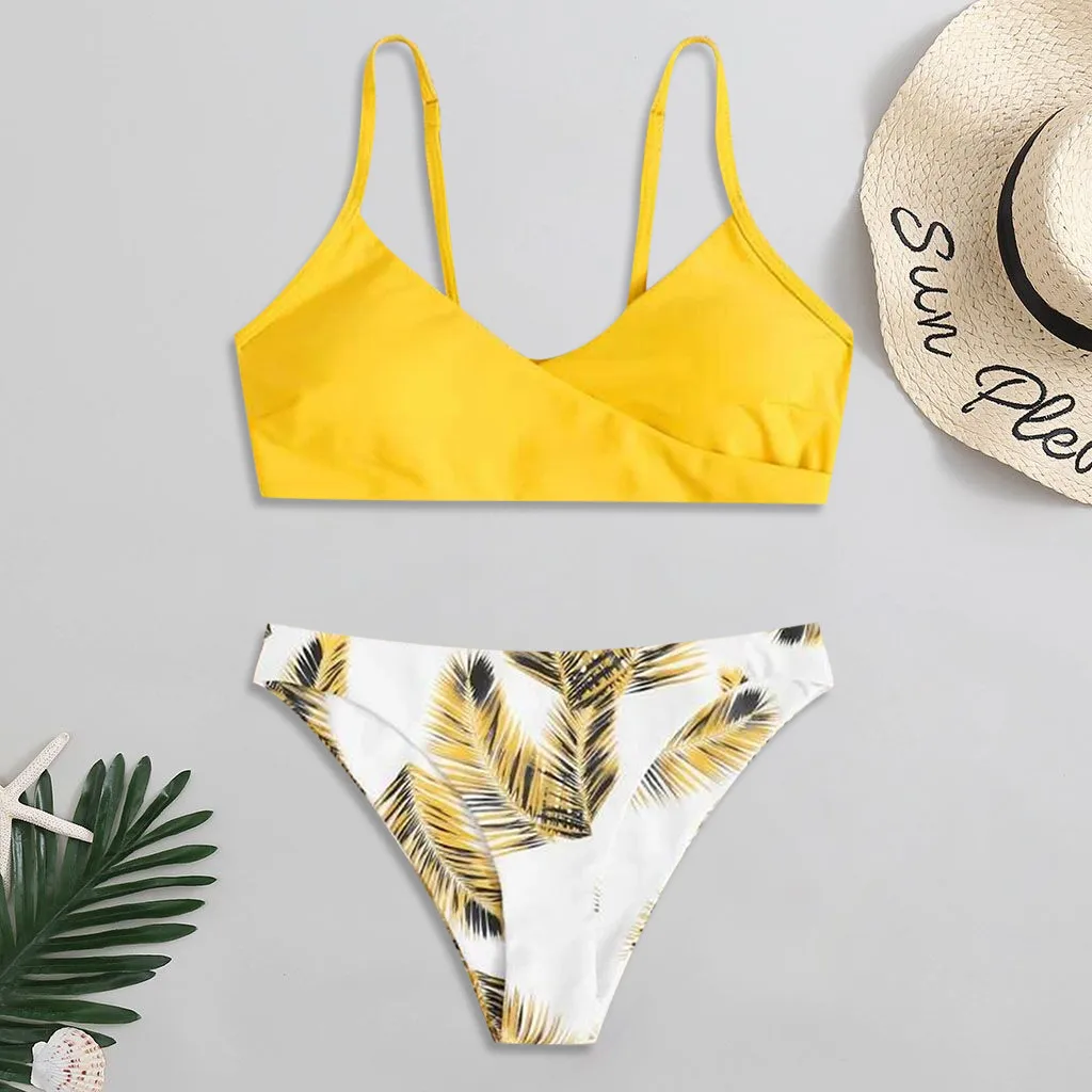 #H40 Women Leaf Print Bikini Set Push Up Swimsuit Women Bikini Set Beachwear Padded Swimwear Bathing Suit Swim Suit Biquini #H40 Women Leaf Print Bikini Set Push Up Swimsuit Women Bikini Set Beachwear Padded Swimwear Bathing Suit Swim Suit Biquini