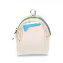 Женский кошелек модный серебристый брелок для ключей сумка мини кошелек на молнии ПВХ лазерный кошелек клатч леди