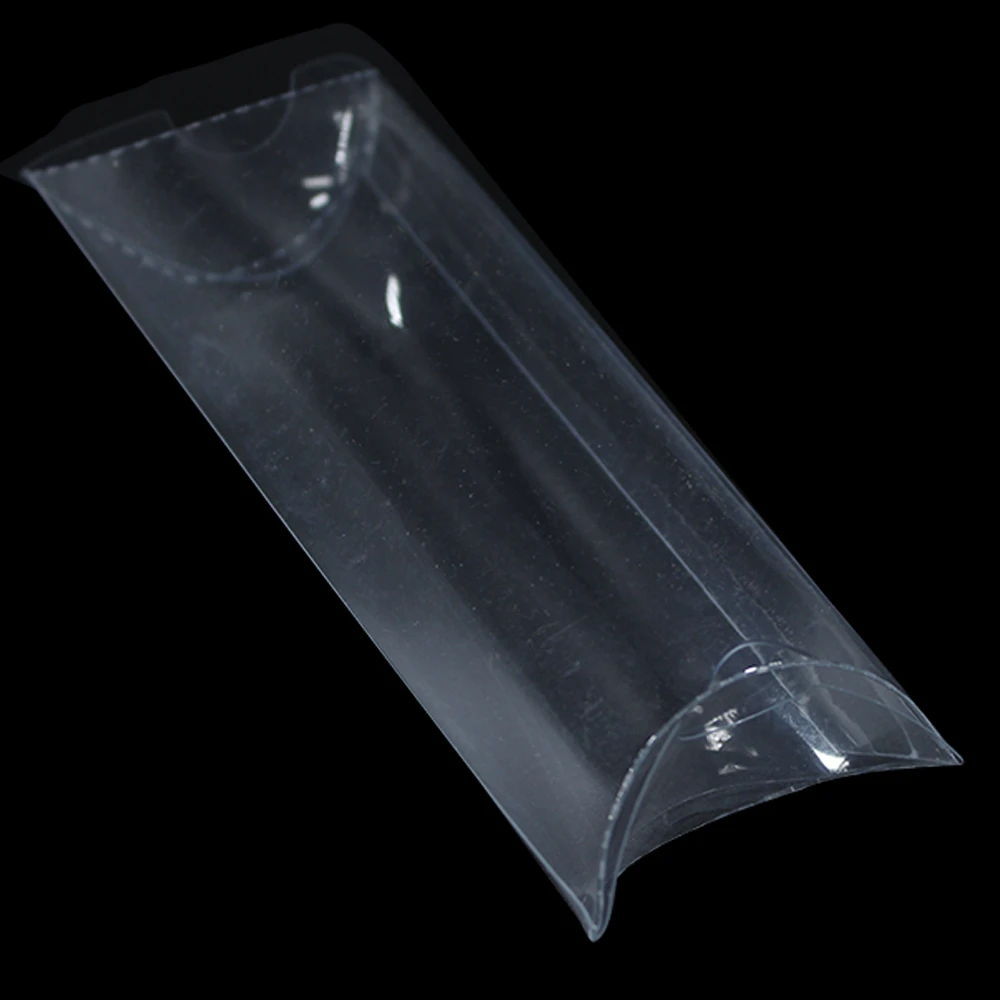 

2.5*6.5*9cm 50Pcs/Lot Event Clear PVC Plastic Birthday Gift Pillow Packing Box Wedding Favor Sweet Chocolate Candy Package Boxes