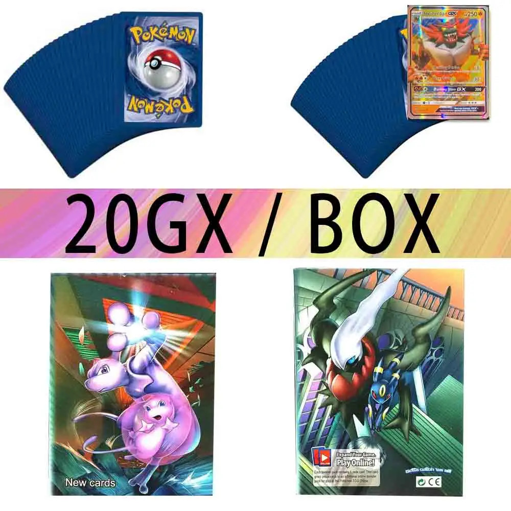20 шт. аниме TAKARA TOMY Pokemon Cards Mega GX Engery слова Покемоны карт боевая игра торговая