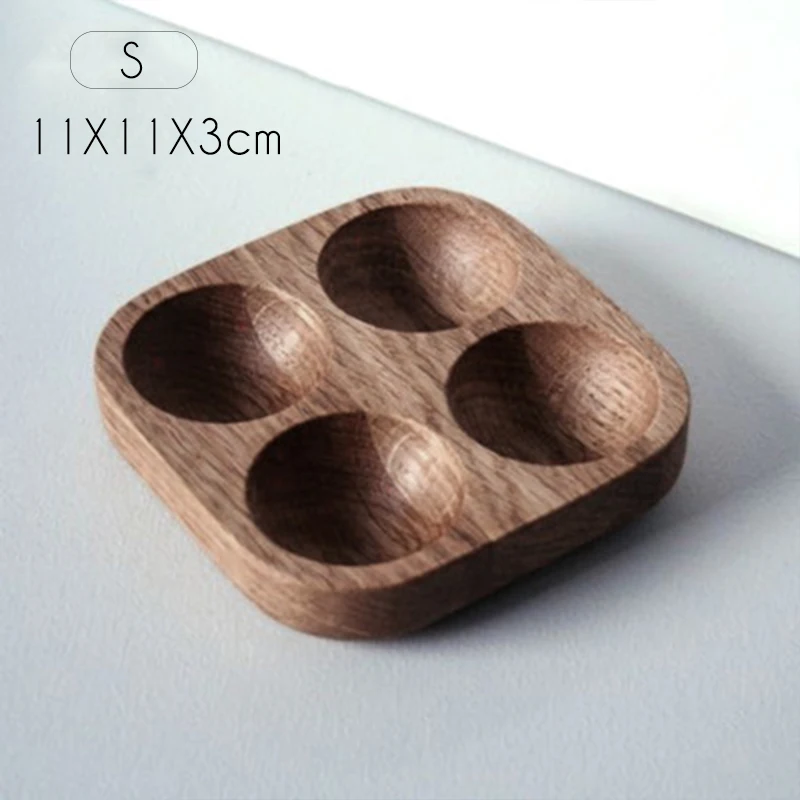Японский стиль деревянный двухрядный ящик для хранения яиц Домашний Органайзер держатель для яиц аксессуары для декора кухни - Цвет: S