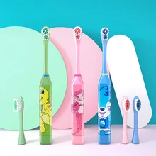 Детская электрическая зубная щетка с героями мультфильмов; Сменные головки; Детская электрическая зубная щетка(батарея не входит в комплект