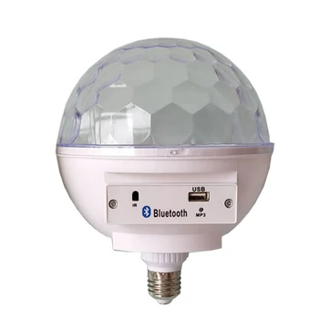 

Disco Party Light E27 Sound Controlled Strobe Music Bulb, Support Bluetooth and USB Interface to Play Music