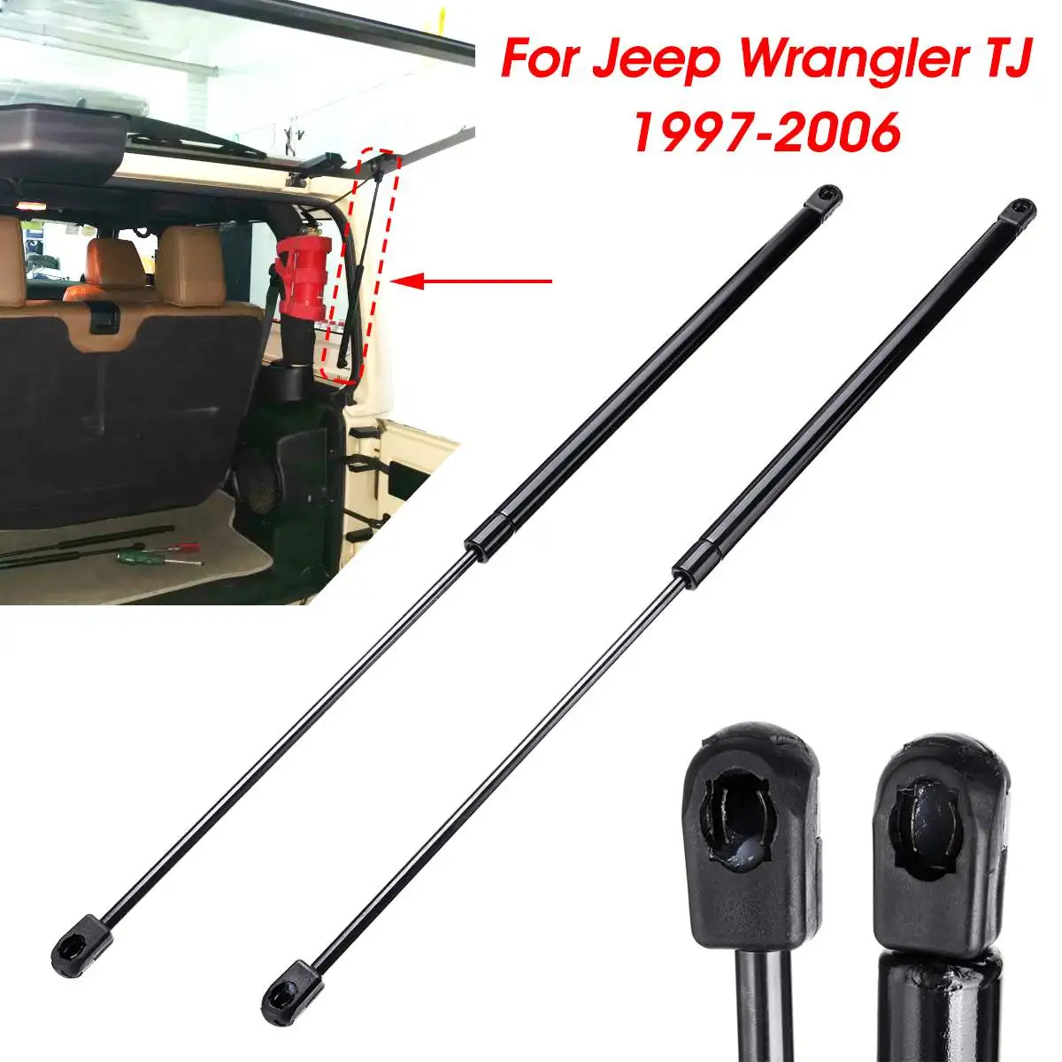 Car Rear Trunk Tailgate Window Glass Boot Shock Lift Gas Struts Support Bar  Rod Gas Spring For Jeep For Wrangler TJ w/hardtop|Strut Bars| - AliExpress