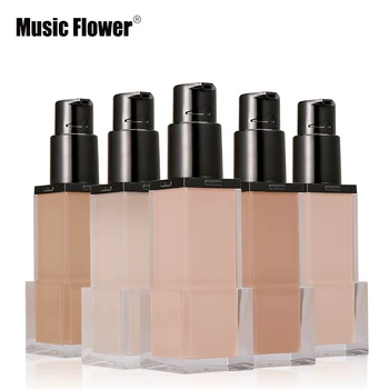 

Music Flower 42ml Face Makeup BB Cream Foundation Liquid Concealer Cream Make Up Base Natural Moisturizing Skin