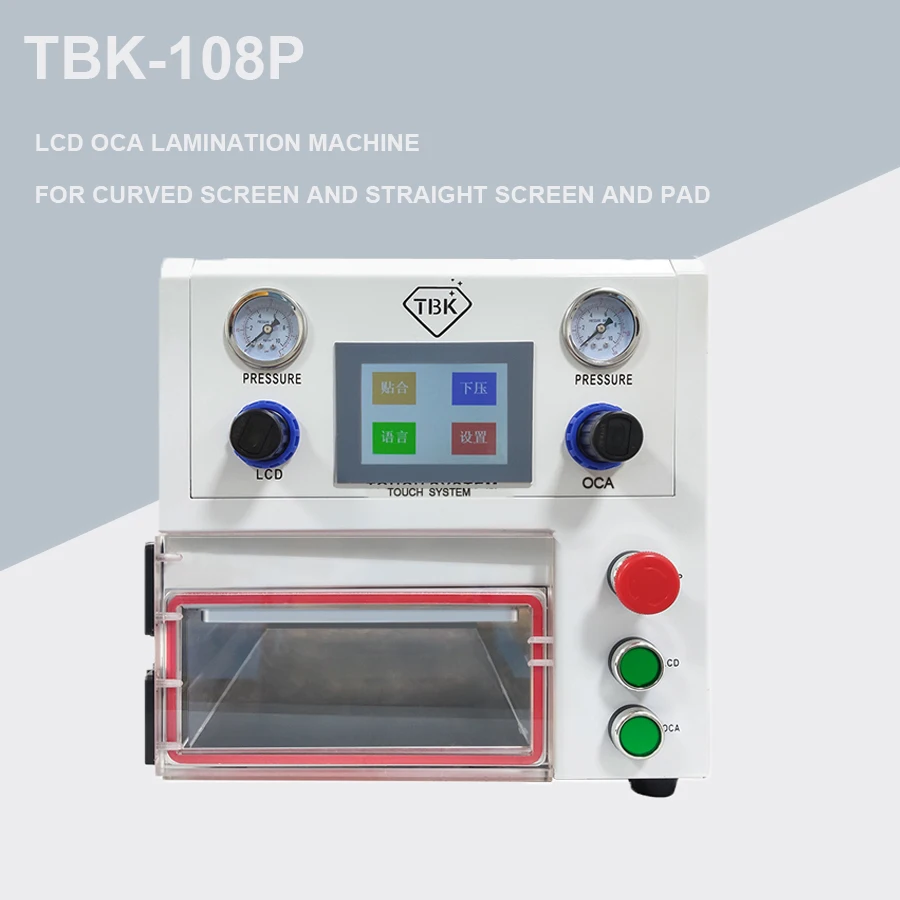 

2019 Newest TBK-108P LCD OCA Lamination Machine Vacuum Laminating Machine for curved screen and straight screen and Pad