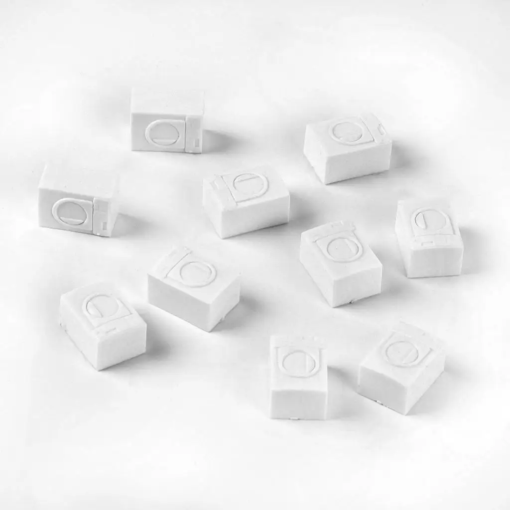 1:50 Scale Miniature Washing Machine Model for O Gauge Model Train Scenery Diorama Supplies, Pack of 10