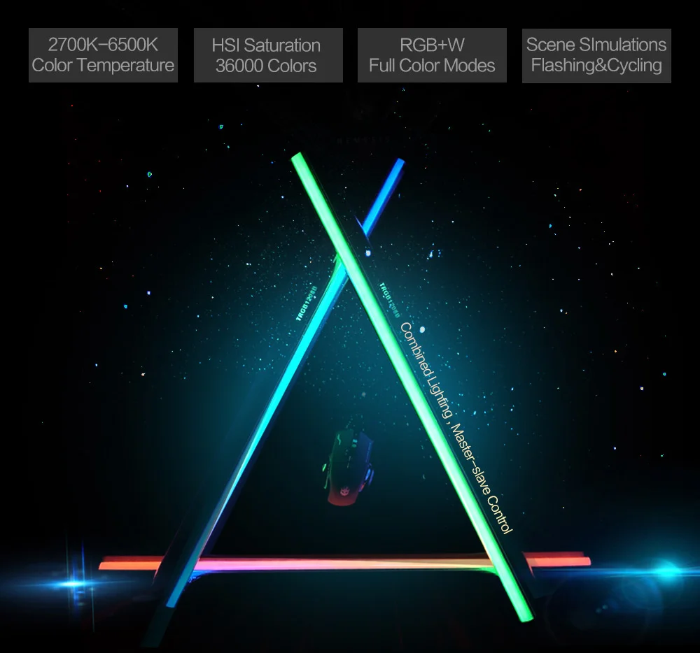 

NanGuang LED Tube Light RGB Color Photography Light Handheld Light Stick with Built in battery For Photos Video Movie Vlog